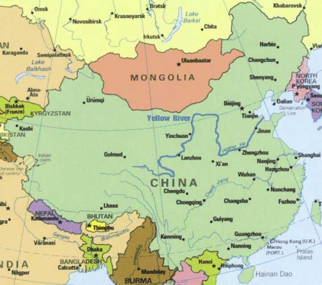 Rio Amarelo Na China Mapa 1024x906 